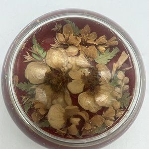 Dried Flowers Vintage Paperweight Home Decor